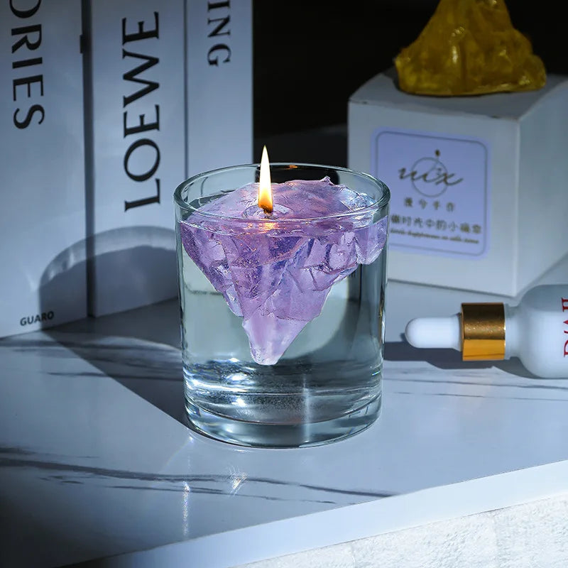 bougie parfumée flottante mont fuji pour aromathérapie et décoration