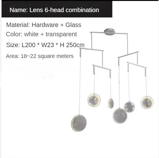 luminaire minimaliste moderne miroir convexe créatif en verre