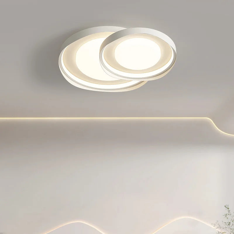 Plafonnier circulaire moderne en fer pour éclairage intérieur