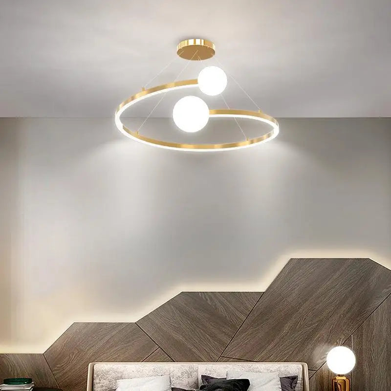 lustre nordique design minimaliste éclairage créatif incurvé