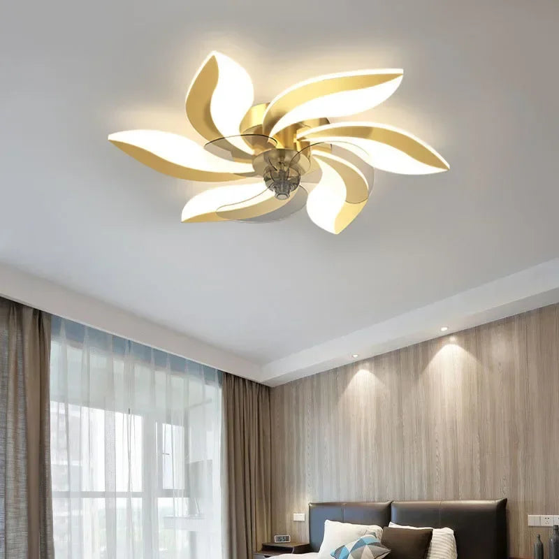 plafonnier ventilateur avec lumière et télécommande pour intérieur