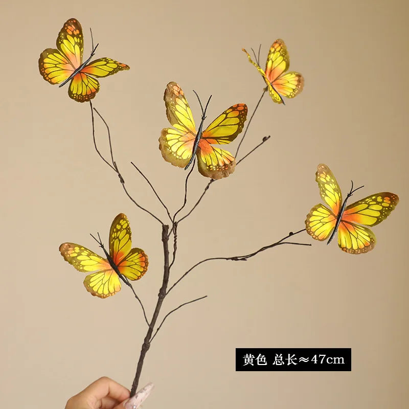 branche de fleur de papillon artificielle pour décoration créative et mariage