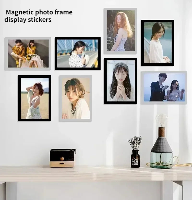 cadre photo magnétique rectangulaire moderne en plastique