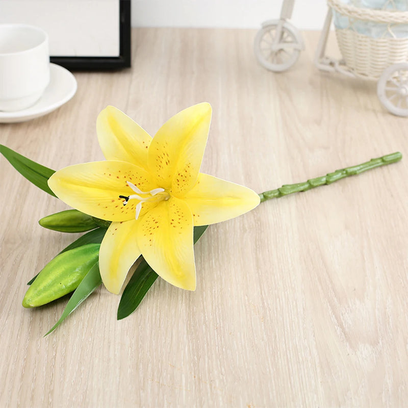 fleurs artificielles de lys pour décoration de jardin et mariage