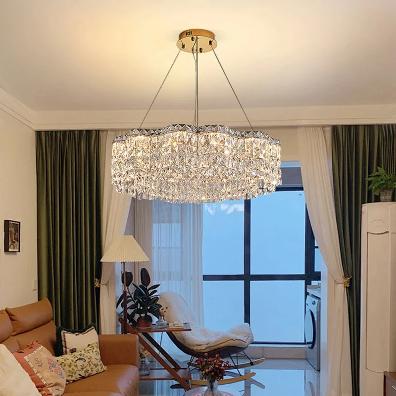 lustre moderne en cristal pour un éclairage élégant intérieur