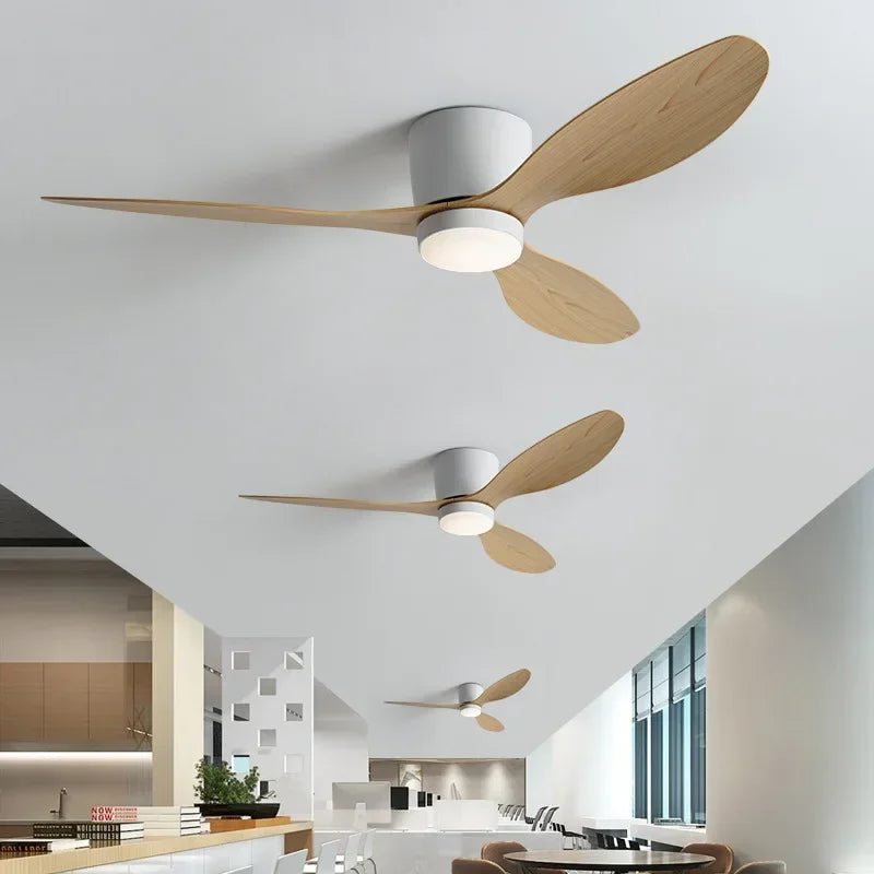 plafonnier ventilateur lumineux avec télécommande design nordique