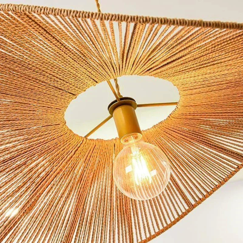 suspension japonaise en corde de chanvre pour décoration moderne