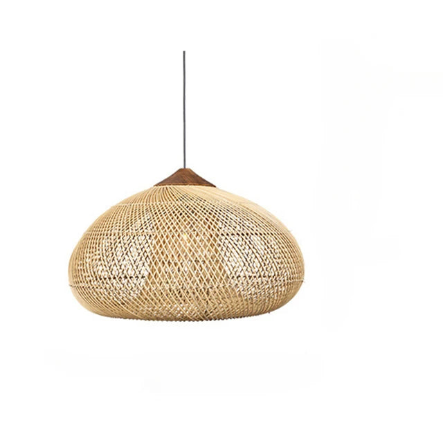 Modern art minimalist retro chandelier suitable for living room, dining room, farmhouse, natural rattan and willow chandelier