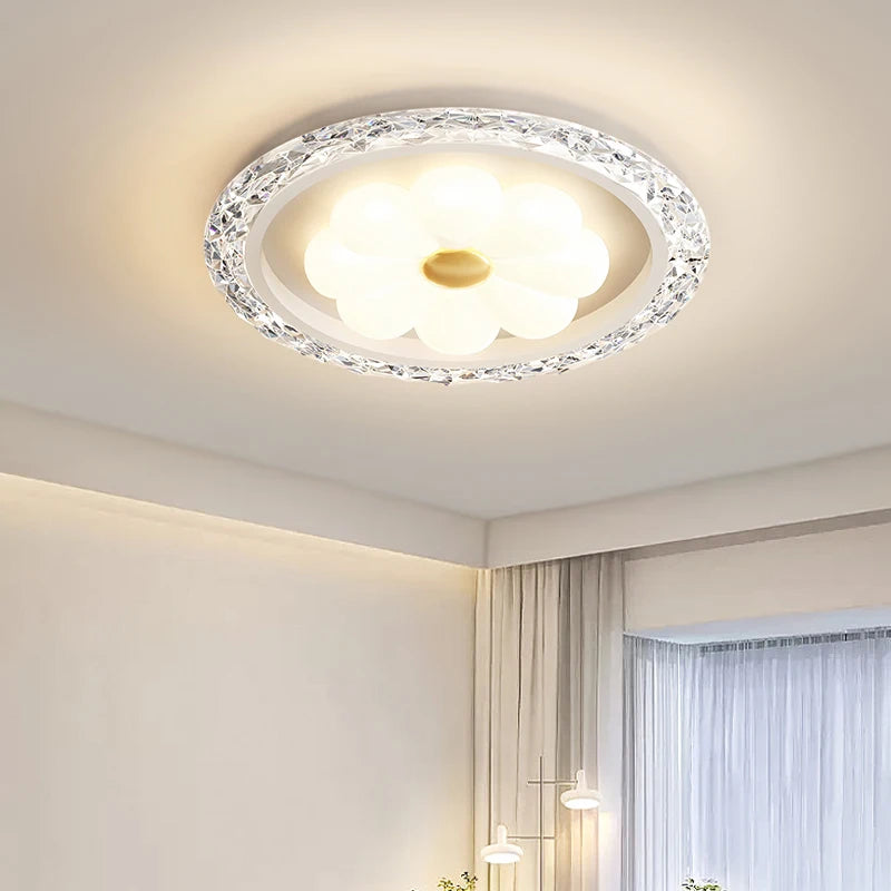 plafonnier à led moderne en cristal pour décoration intérieure