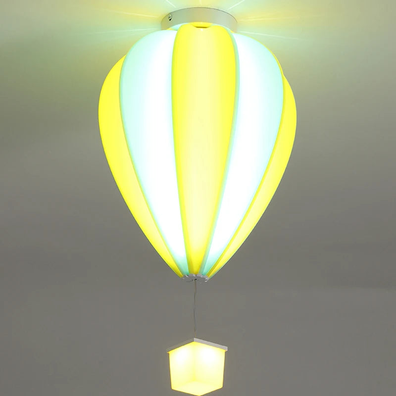 Kids Children's Ceiling Chandelier Light Air Ballon Design Remote Control LED Pendant Chandelier Lamps White Pink Yellow Blue