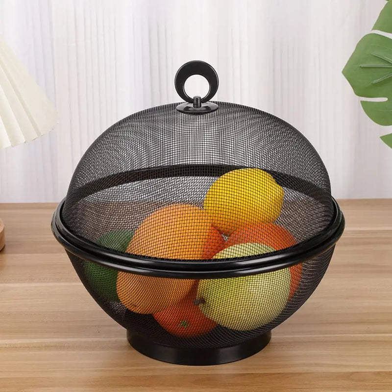 panier à fruits en maille avec couvercle anti mouches en inox