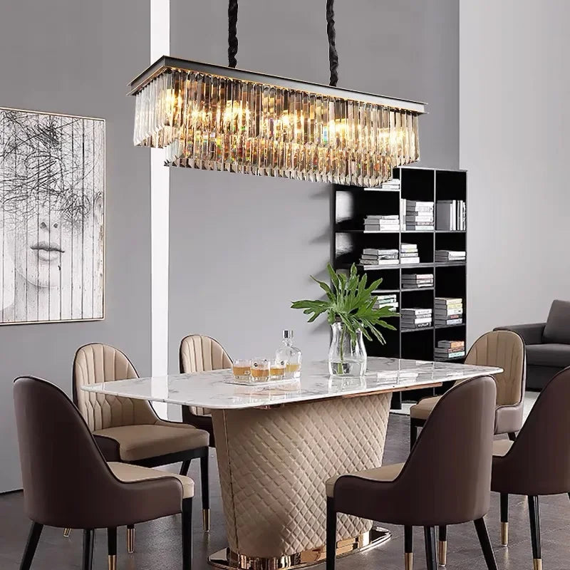 lustre en cristal de luxe style italien pour décoration intérieure