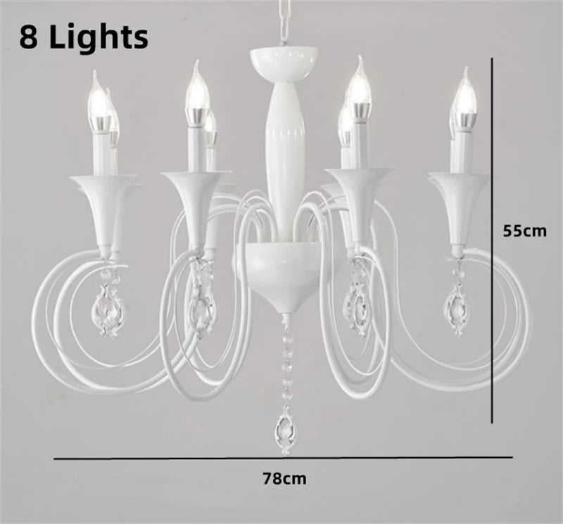 lustre en fer de style campagnard européen et américain pour intérieur