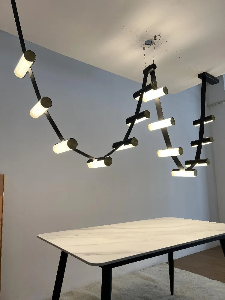 lustre en cuir nordique design pour éclairage suspendu décoratif