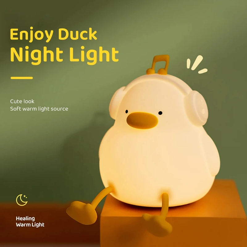 veilleuse canard en silicone rechargeable usb dimmable cadeau anniversaire