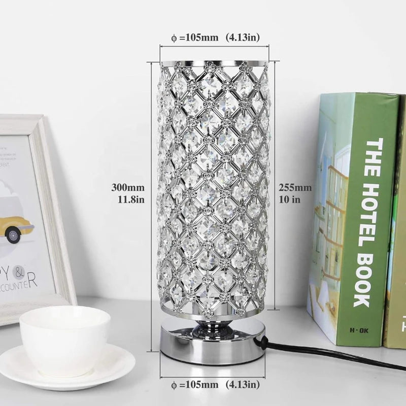 lampe de table en cristal décorative pour intérieur élégant