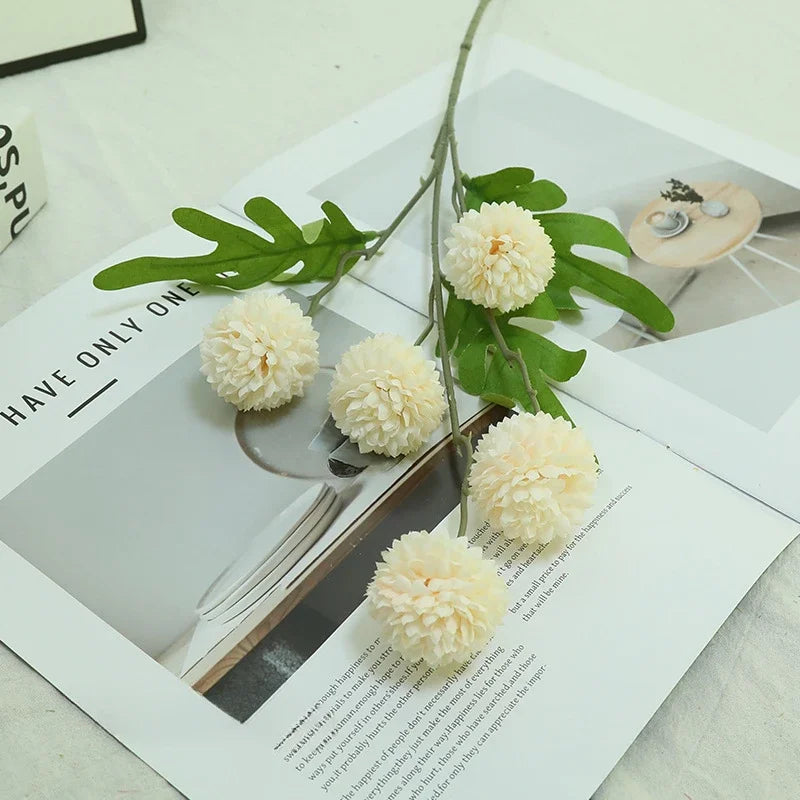 branche de chrysanthème artificielle pour décoration florale élégante