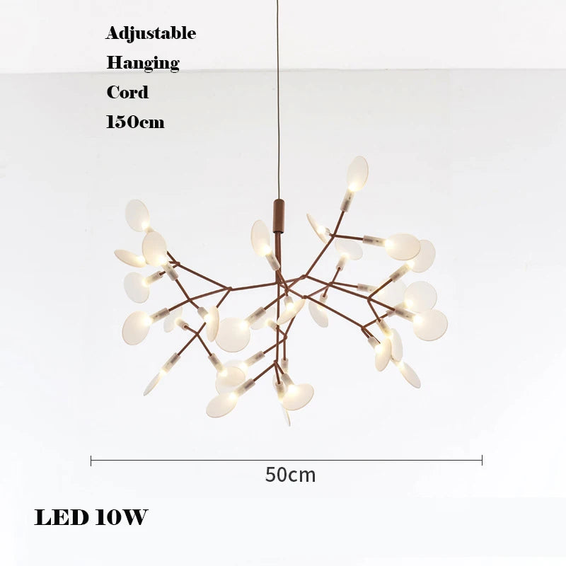 lustre LED créatif en acier inoxydable et acrylique pour décoration intérieure