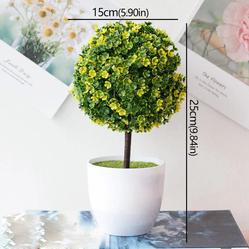 arbre artificiel bonsaï avec fleurs pour décoration intérieure