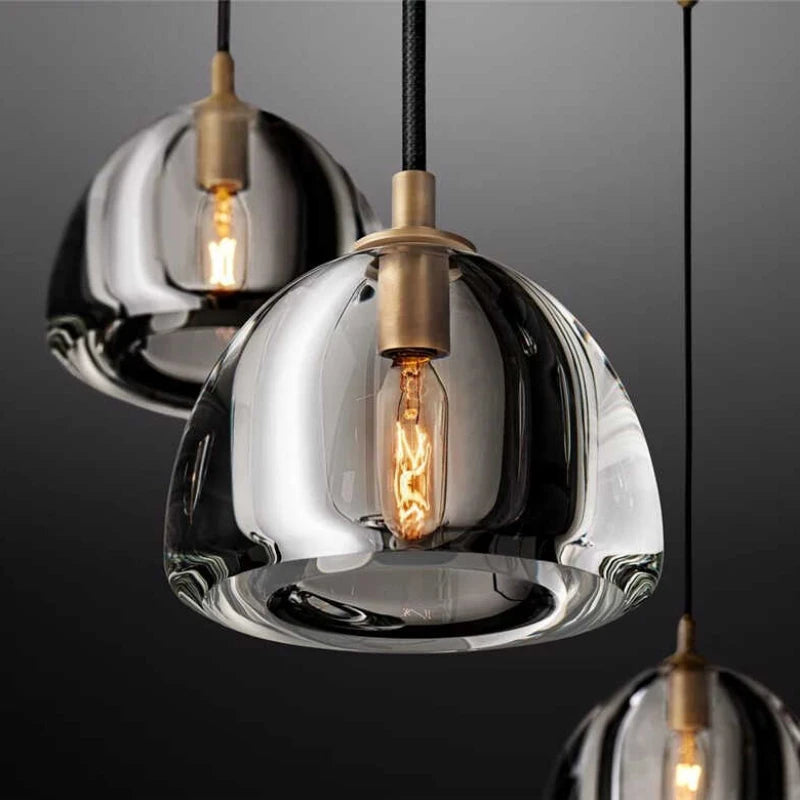 lustre moderne en cristal géométrique pour intérieur luxueux