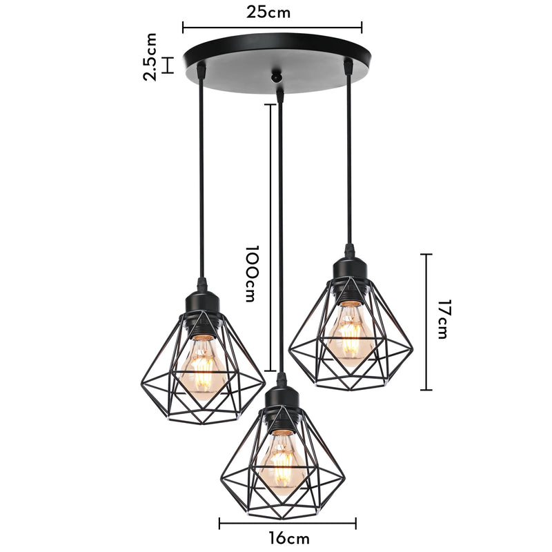 suspension moderne à têtes led pour intérieur design