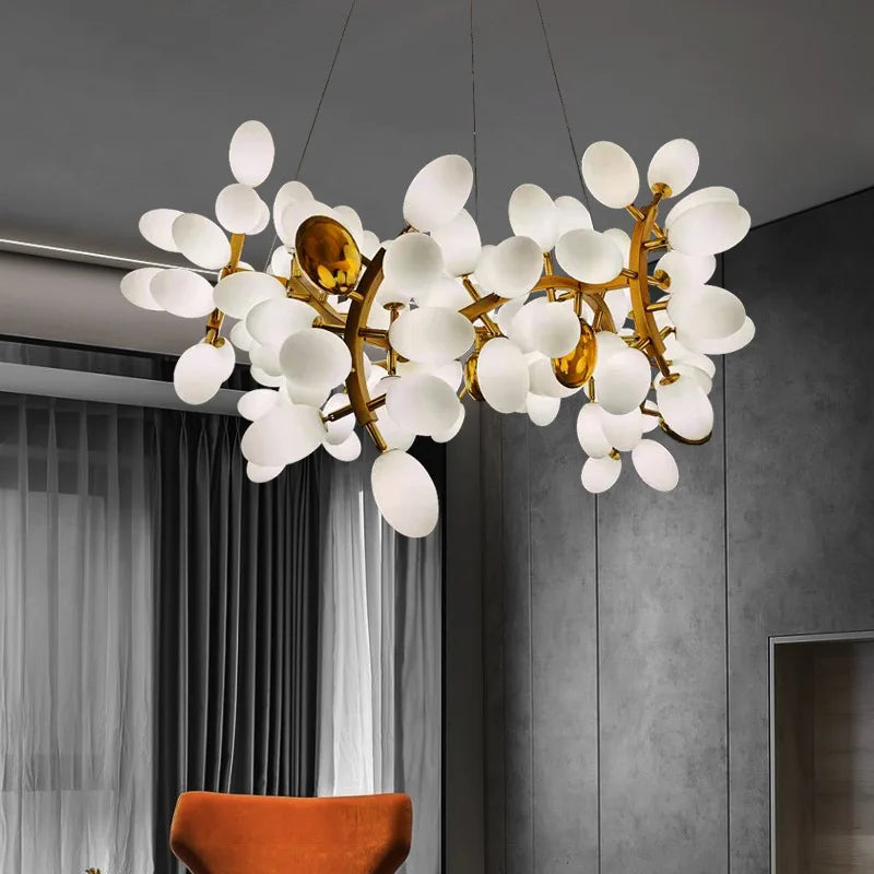 Modern Designer Dining Room Led Chandelier Living Room Grape Chandelier Bedroom Home Decor Hotel, Meeting Room Gloss Chandelier