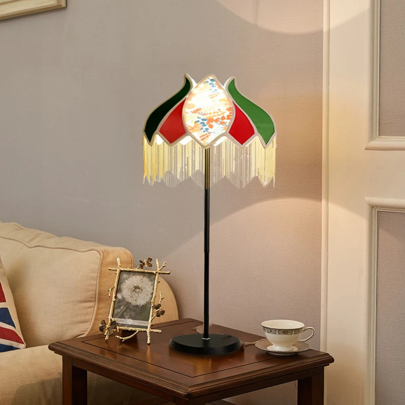 lampadaire led rétro en tissu pour une décoration élégante