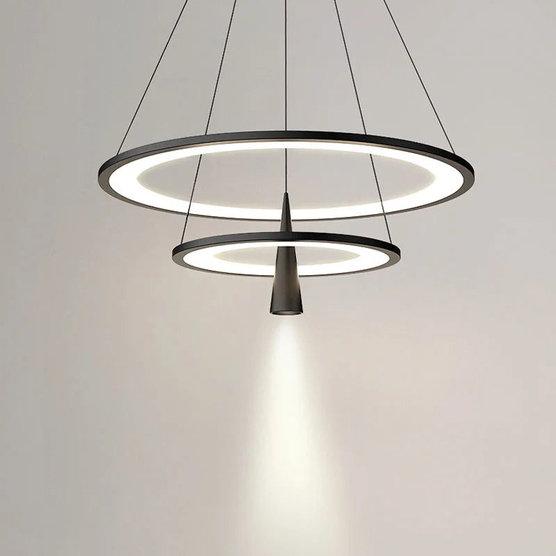 lustre moderne en cercle pour décoration intérieure élégante