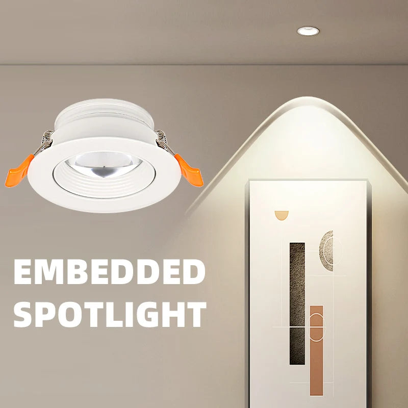 plafonnier led dimmable spots encastrés angle réglable pour intérieur