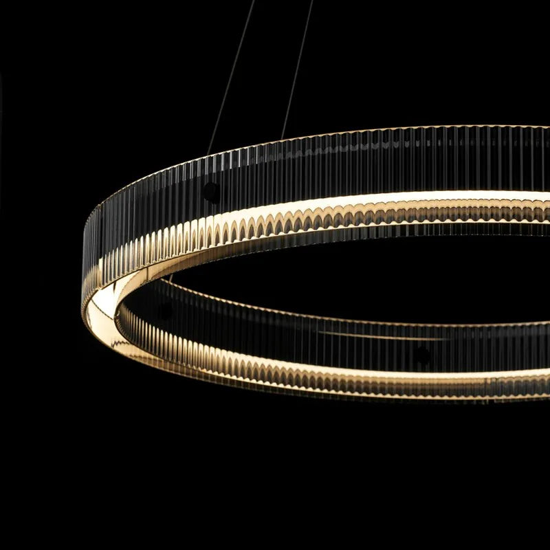 lustre led en anneau design nordique style italien moderne