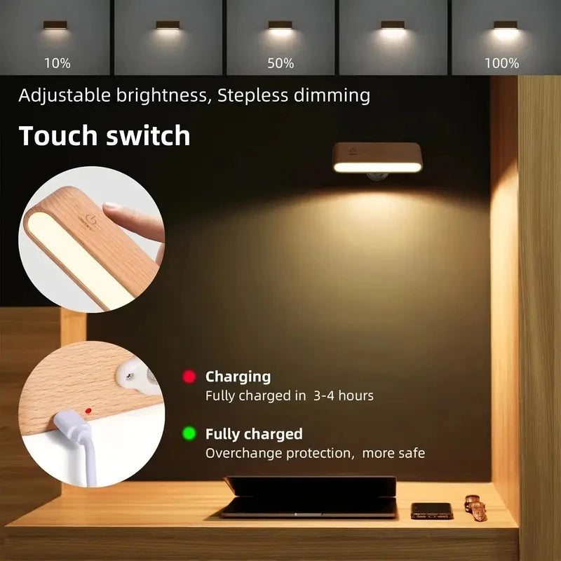 Wall Sconces Rechargeable Wall Lights With 360 Rotation,Dimmable Battery Operated Wall Sconce