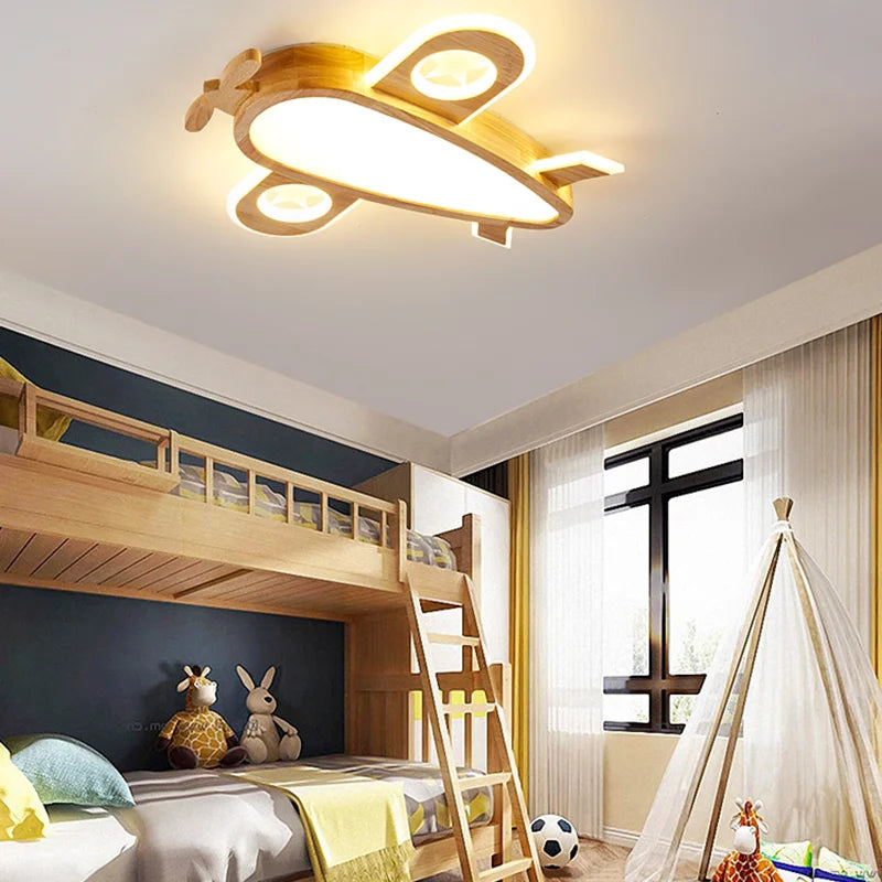 lustre en bois pour chambre d'enfant suspension décorative