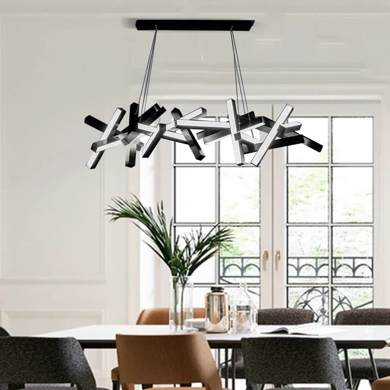 lustre moderne minimaliste en métal pour barre de restaurant