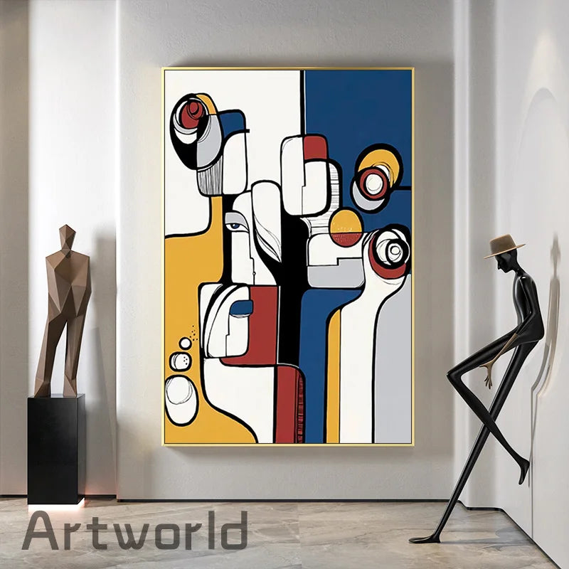 oeuvre d'art abstraite impression hd pour décoration murale