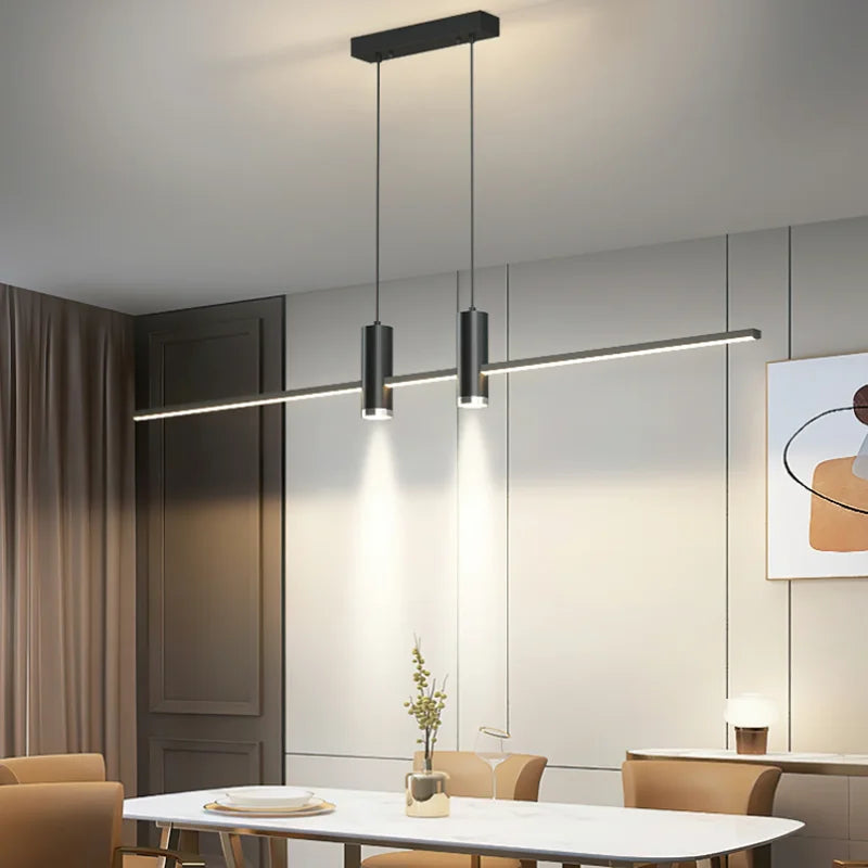 Kitchen Island Pendant Lamp Long Ceiling Hanging Light Chandelier Suspension Lighting for Dining Room