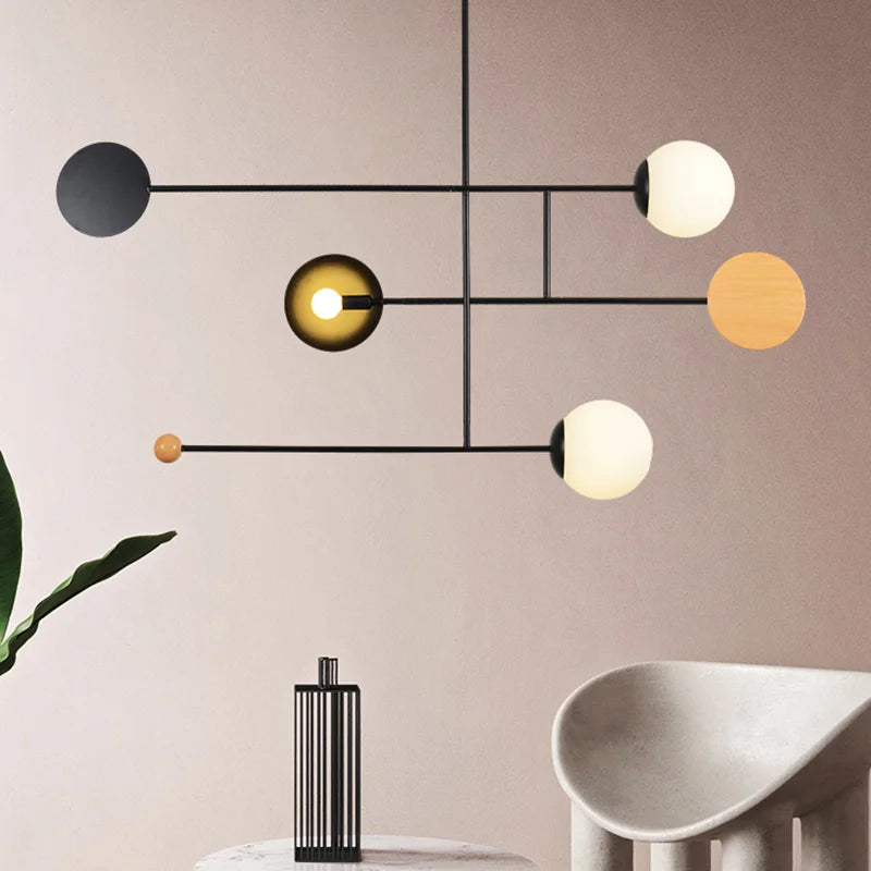 lustre nordique minimaliste pour décoration intérieure moderne