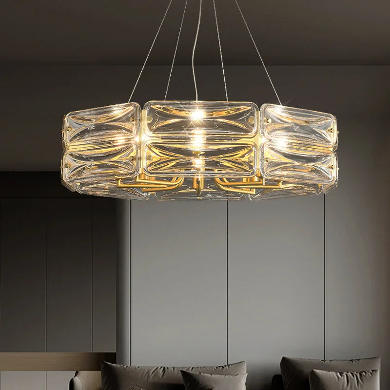 lustre nordique en cuivre led élégant pour décoration intérieure