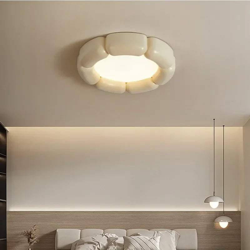 Moderne Wabi Sabi Led plafonnier chambre nordique Style crémeux plafonnier décor à la maison éclairage intérieur luminaires de lampe à Led