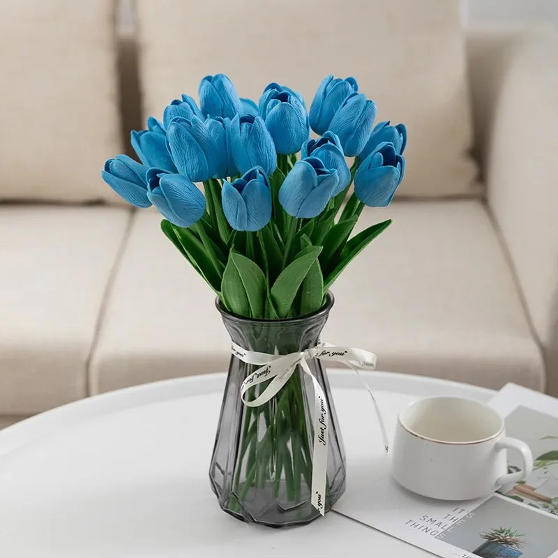 bouquet de tulipes artificielles luxe pour décoration intérieure et mariage