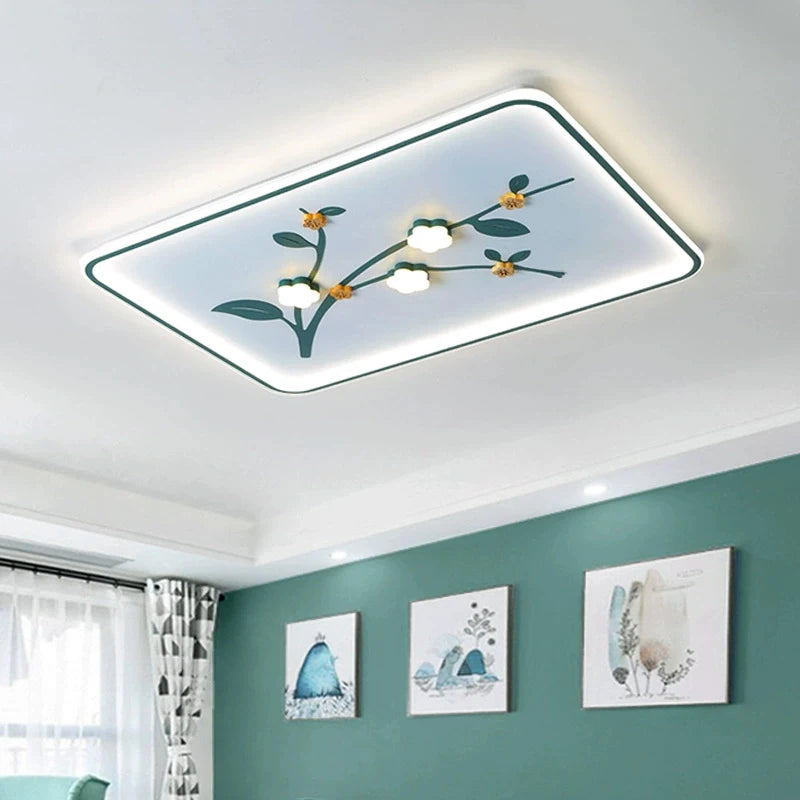 plafonnier led design floral pour décoration moderne de plafond