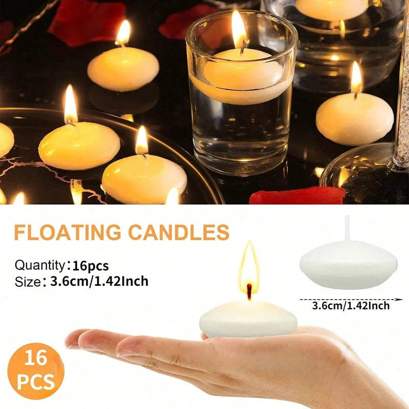 lot de bougies flottantes non parfumées pour toutes occasions romantiques