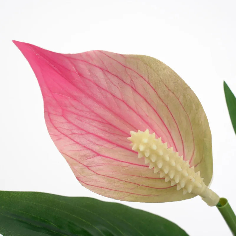 plantes artificielles tropicales monstera anthurium pour décoration intérieure