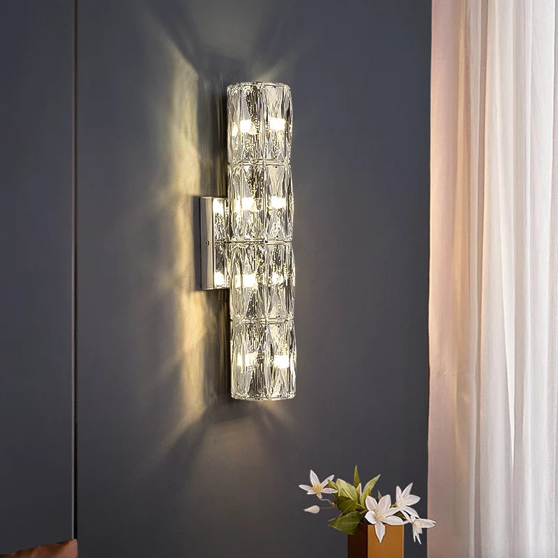 applique murale led en cristal k9 éclairage de luxe moderne