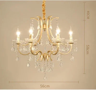 lustre en cristal moderne avec éclairage LED élégant