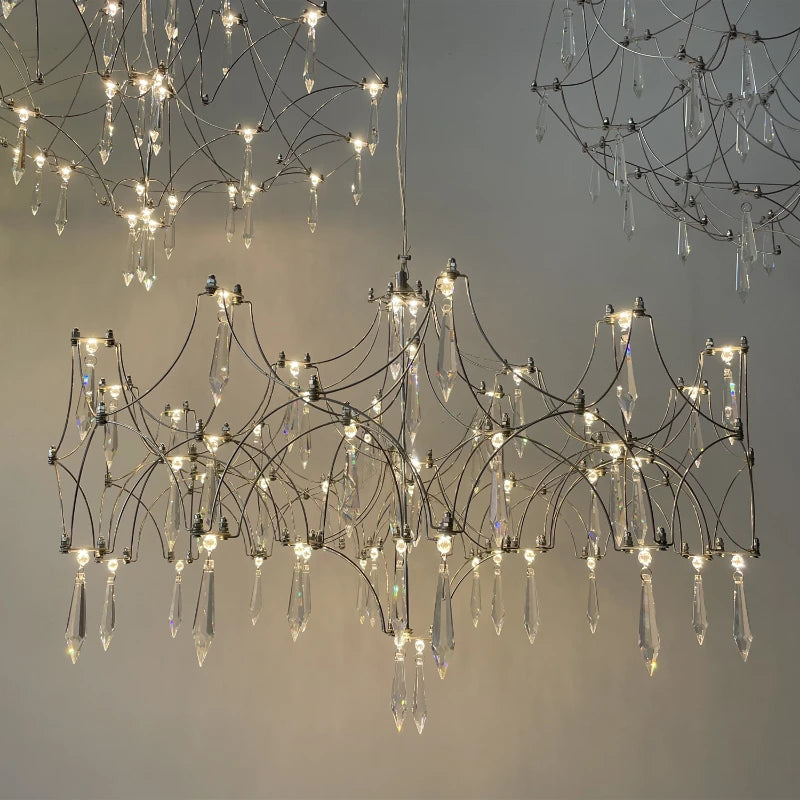 lustre en cristal moderne pour un décor intérieur élégant