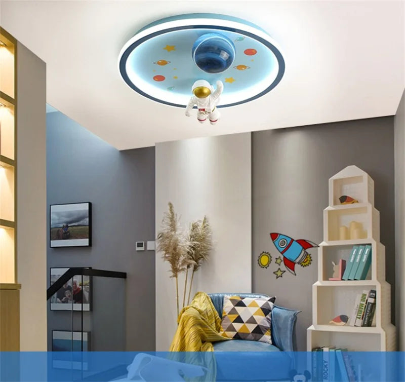 plafonnier led moderne astronaute luminaire décoratif enfant