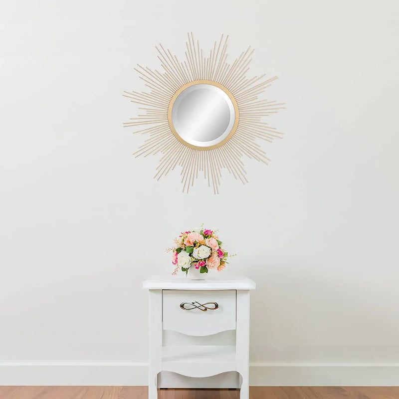 miroir décoratif en métal avec lunettes de soleil pour décoration intérieure