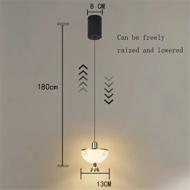 suspension créative en acrylique style nordique luxe décoratif