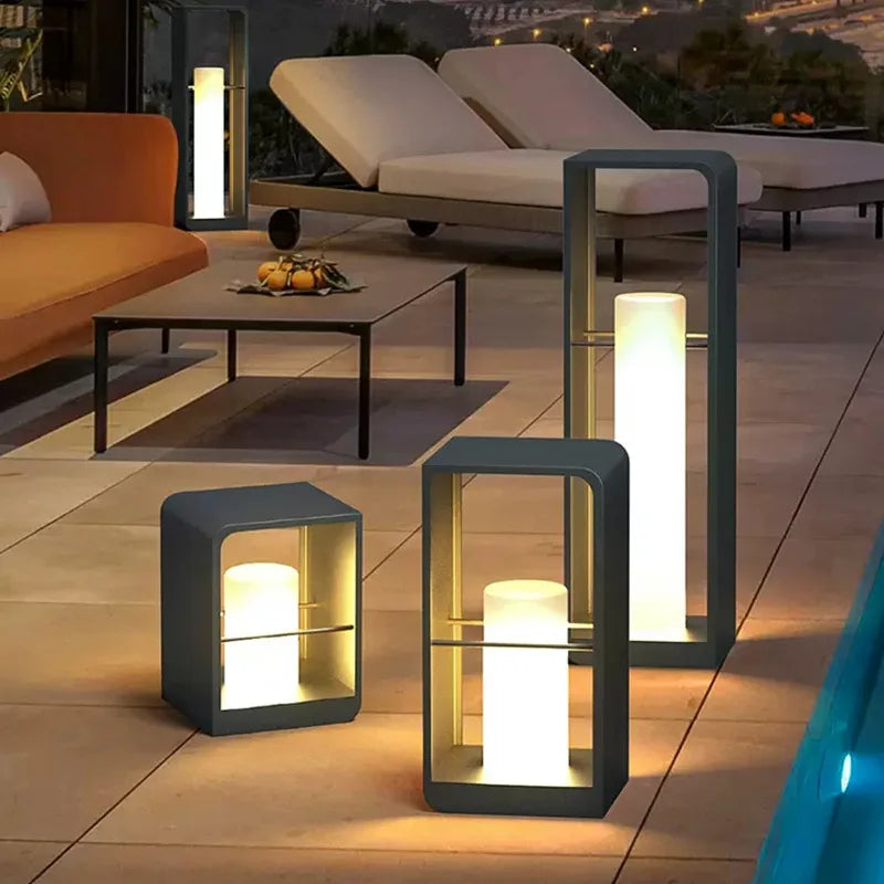 lampe de jardin solaire moderne pour éclairage extérieur décoratif