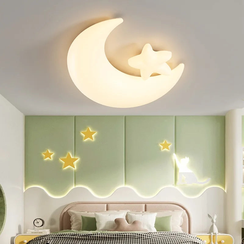 Cartoon Children's Ceiling Lamp Bedroom Ceiling Light Astronaut Star Cloud Moon Lights for Girl Boy Student Baby Room Lighting